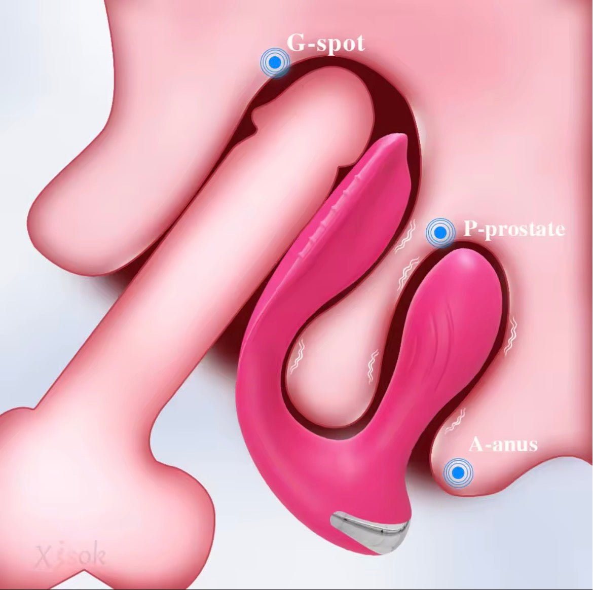 Jouets sexuels Double pénétration vagin vibrateur