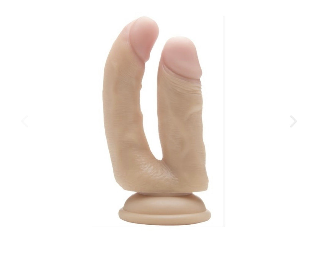 Gode réaliste double pénétration en silicone – finition peau naturelle