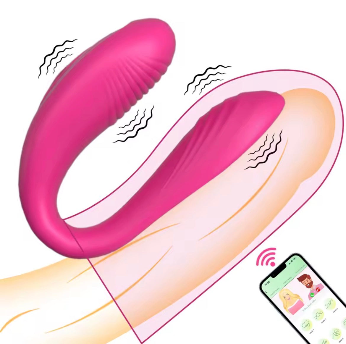 Jouets sexuels Double pénétration vagin vibrateur