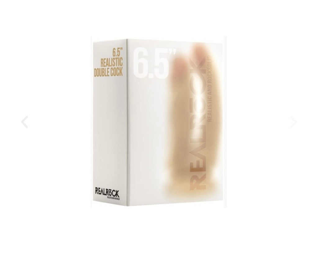 Gode réaliste double pénétration en silicone – finition peau naturelle