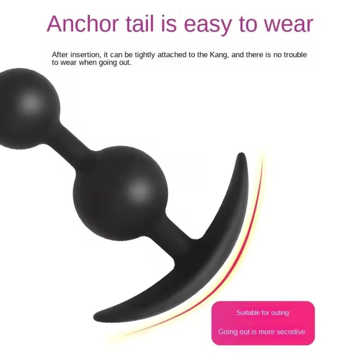Grand plug anal en silicone BDSM