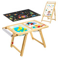 Sensory Table for Toddlers, Wooden Kids Activity Table and Art Easel
